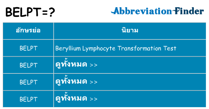 อะไรไม่ belpt ถึง