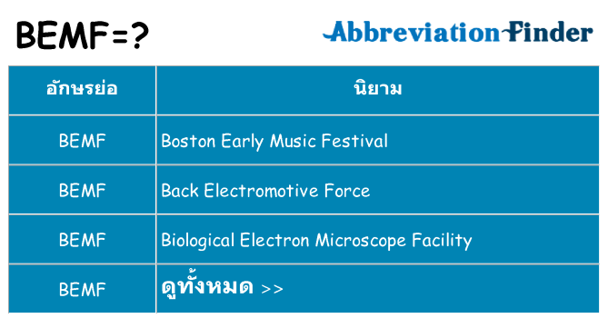 อะไรไม่ bemf ถึง