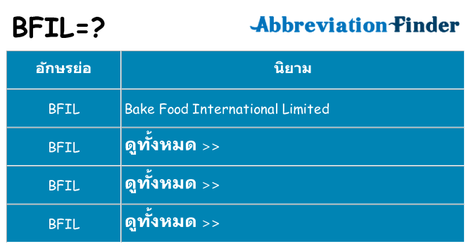 อะไรไม่ bfil ถึง