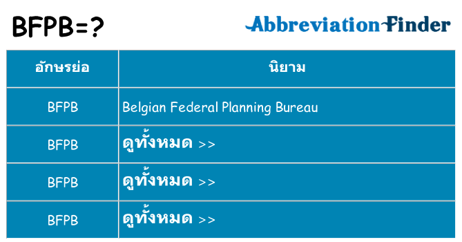 อะไรไม่ bfpb ถึง