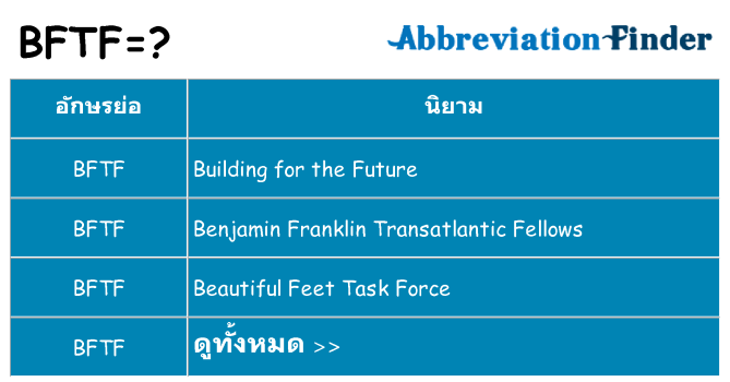 อะไรไม่ bftf ถึง