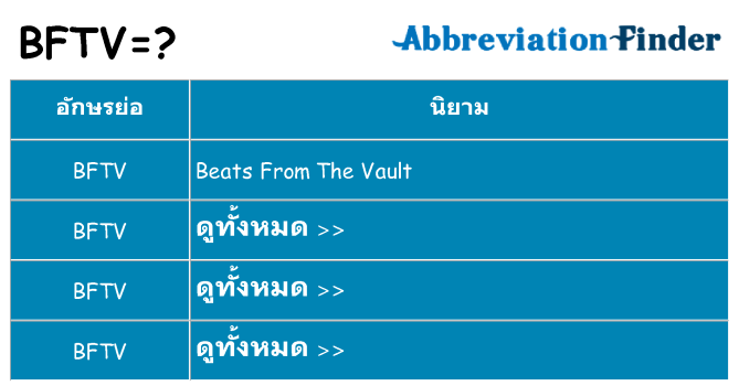 อะไรไม่ bftv ถึง