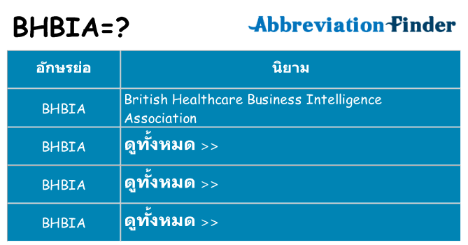 อะไรไม่ bhbia ถึง