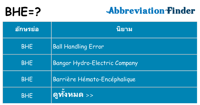 อะไรไม่ bhe ถึง