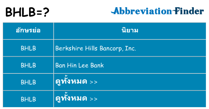 อะไรไม่ bhlb ถึง