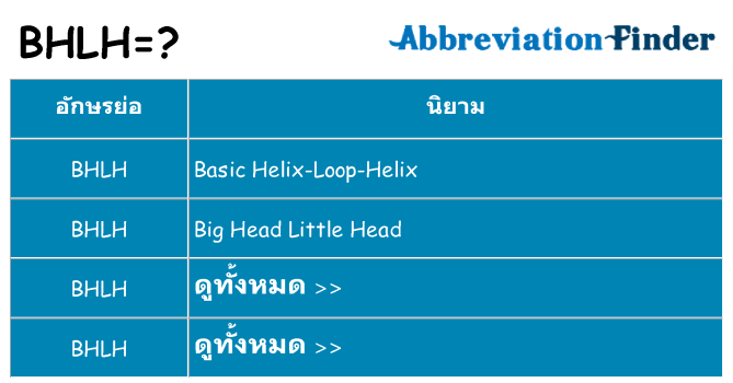 อะไรไม่ bhlh ถึง