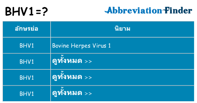 อะไรไม่ bhv1 ถึง