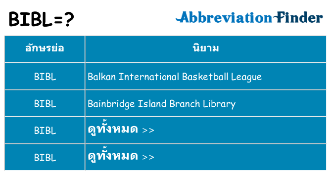 อะไรไม่ bibl ถึง