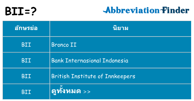 อะไรไม่ bii ถึง