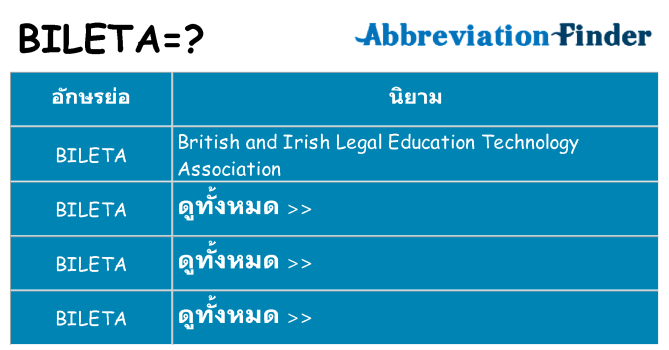 อะไรไม่ bileta ถึง