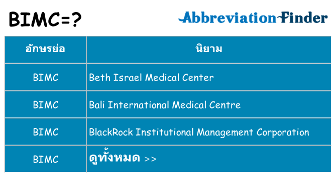 อะไรไม่ bimc ถึง