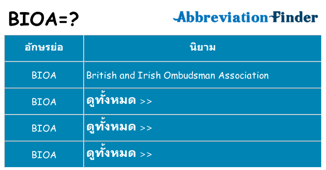อะไรไม่ bioa ถึง