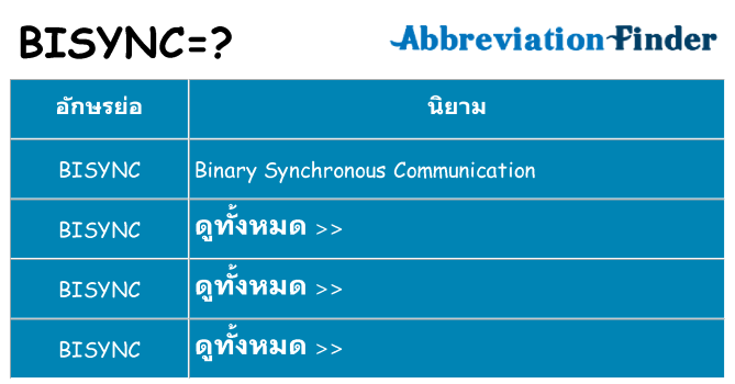 อะไรไม่ bisync ถึง