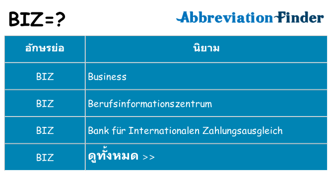 อะไรไม่ biz ถึง