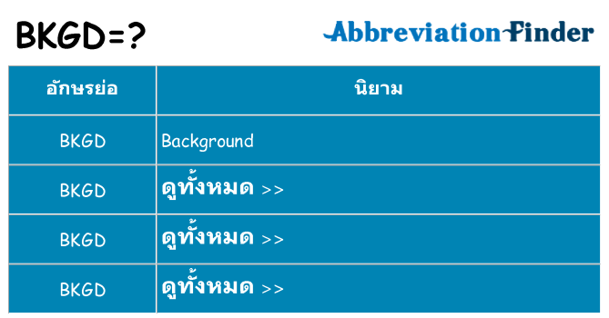 อะไรไม่ bkgd ถึง