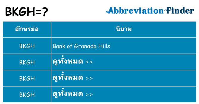 อะไรไม่ bkgh ถึง