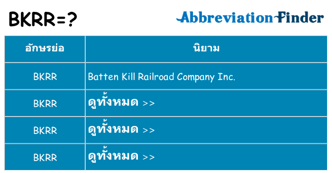 อะไรไม่ bkrr ถึง