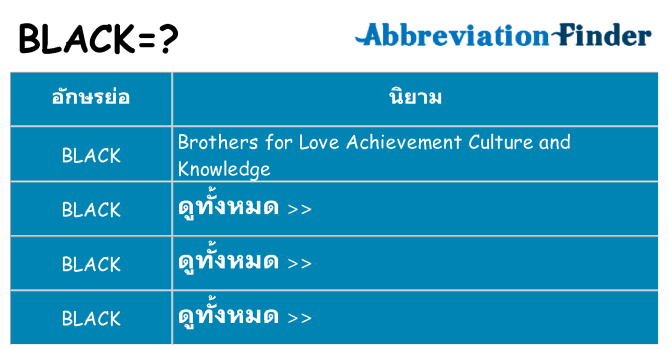 อะไรไม่ black ถึง