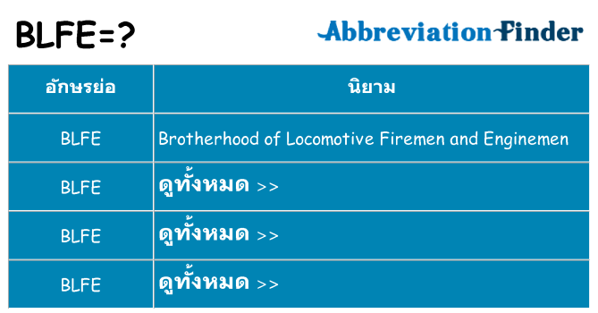 อะไรไม่ blfe ถึง