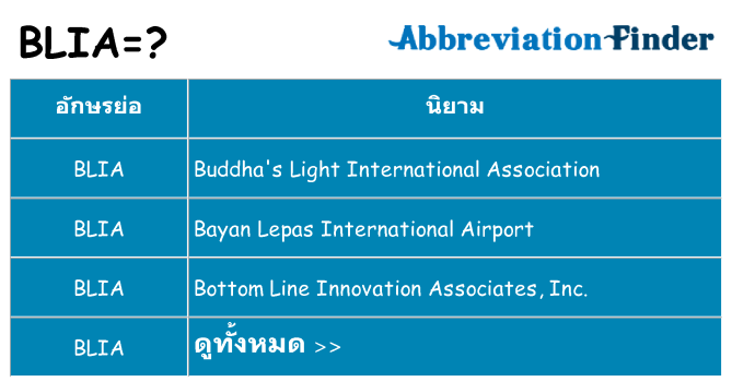อะไรไม่ blia ถึง