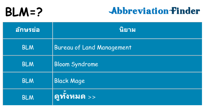 อะไรไม่ blm ถึง