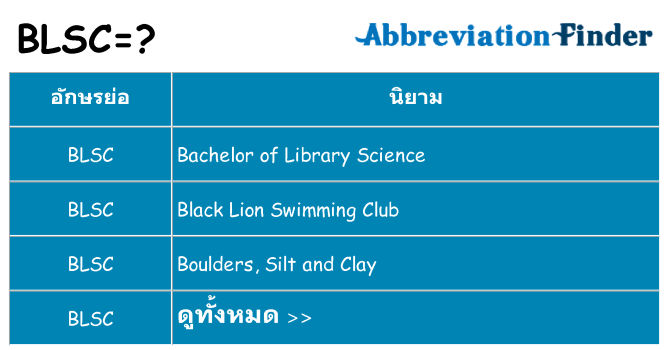 อะไรไม่ blsc ถึง