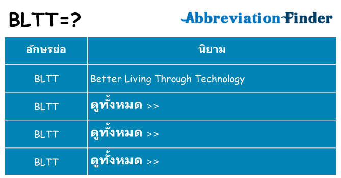อะไรไม่ bltt ถึง