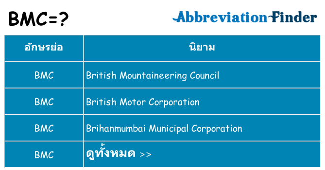 อะไรไม่ bmc ถึง