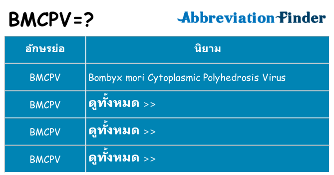 อะไรไม่ bmcpv ถึง