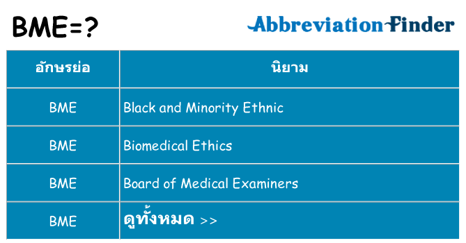 อะไรไม่ bme ถึง