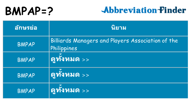 อะไรไม่ bmpap ถึง