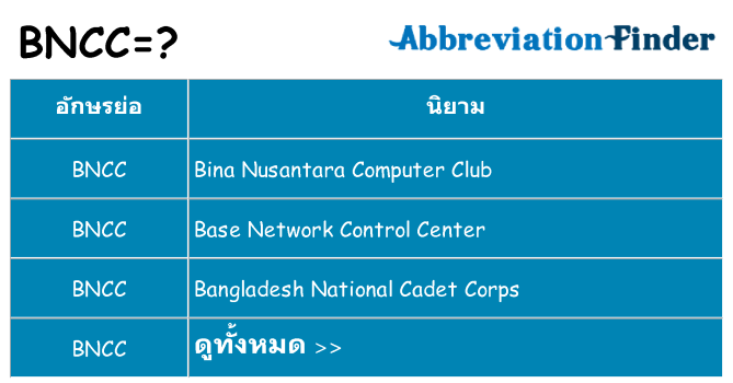 อะไรไม่ bncc ถึง