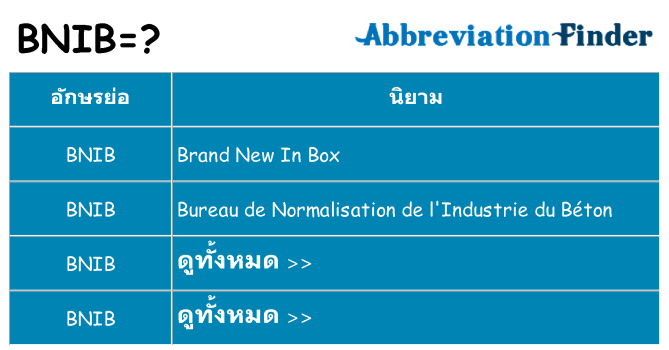 อะไรไม่ bnib ถึง