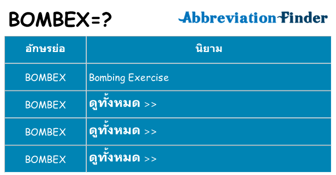 อะไรไม่ bombex ถึง