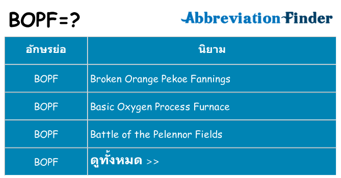 อะไรไม่ bopf ถึง