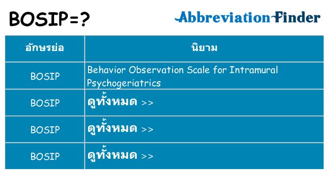 อะไรไม่ bosip ถึง