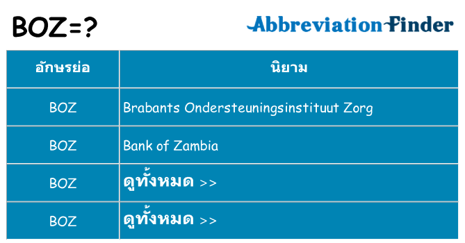 อะไรไม่ boz ถึง
