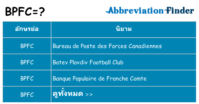 อะไรไม่ bpfc ถึง