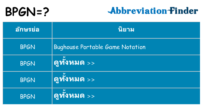 อะไรไม่ bpgn ถึง