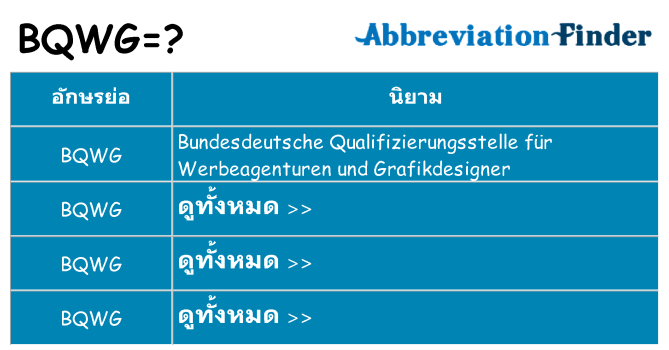 อะไรไม่ bqwg ถึง