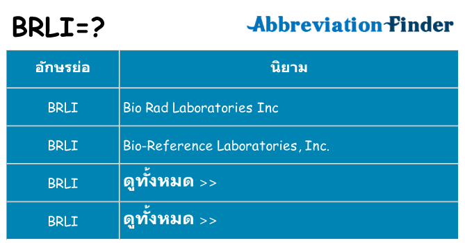 อะไรไม่ brli ถึง