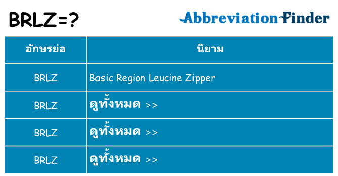 อะไรไม่ brlz ถึง