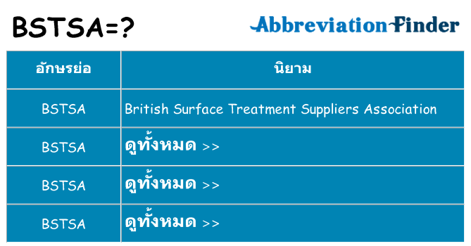 อะไรไม่ bstsa ถึง