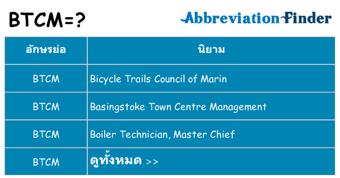 อะไรไม่ btcm ถึง