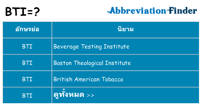 อะไรไม่ bti ถึง