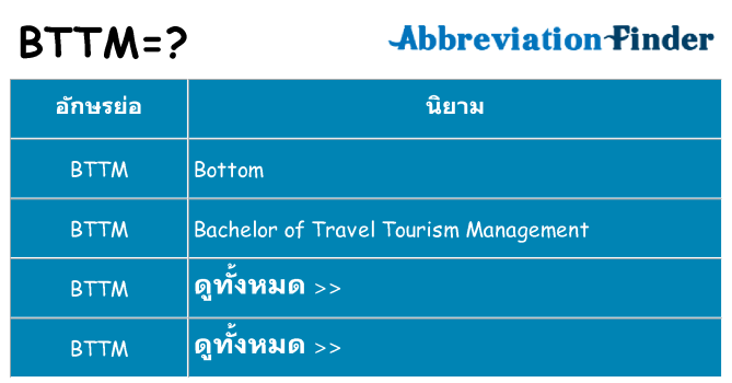 อะไรไม่ bttm ถึง