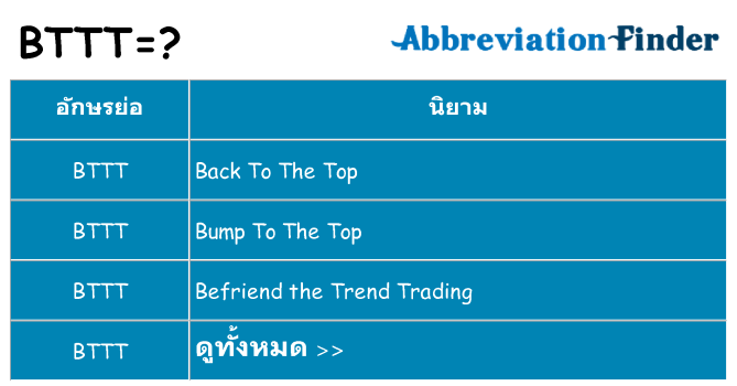 อะไรไม่ bttt ถึง