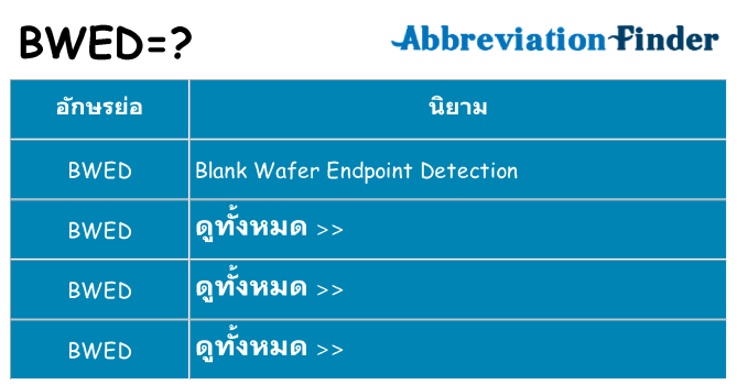 อะไรไม่ bwed ถึง