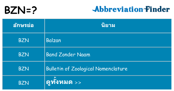 อะไรไม่ bzn ถึง