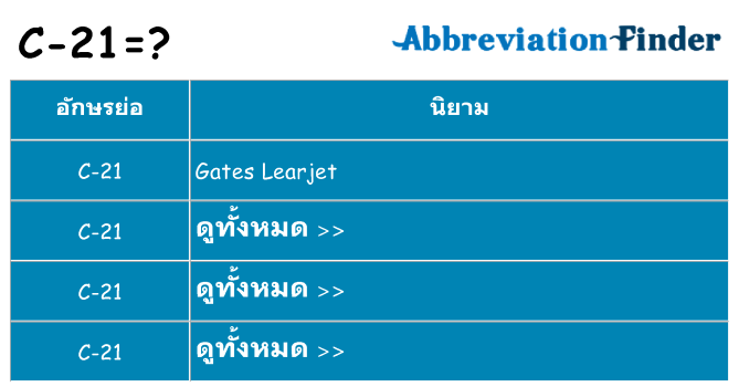 อะไรไม่ c-21 ถึง